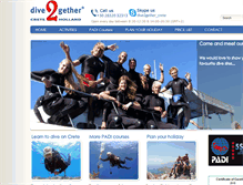 Tablet Screenshot of dive2gether.com